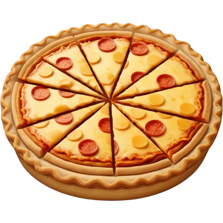 a pie chart sitting on top of a pizza  which has no other toppings emoji
