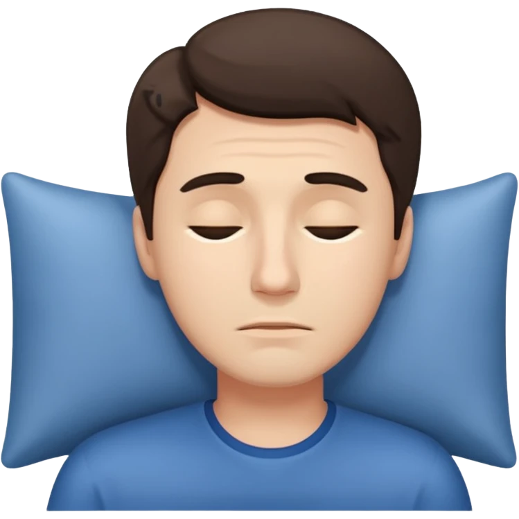 a man feeling drowsy, simple clear style emoji