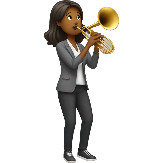 Woman playing trombone  emoji