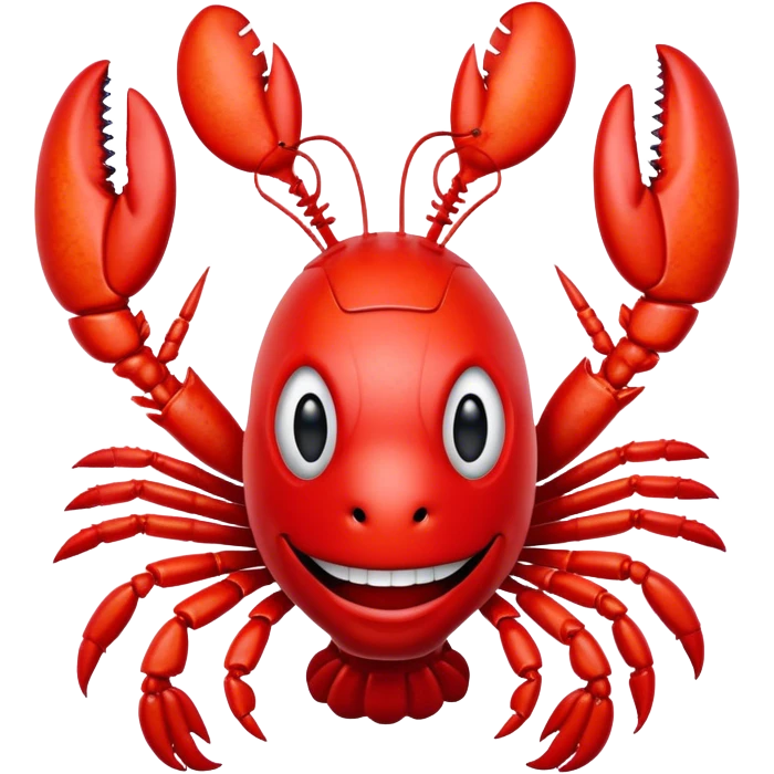 Lobster head with clown makeup emoji