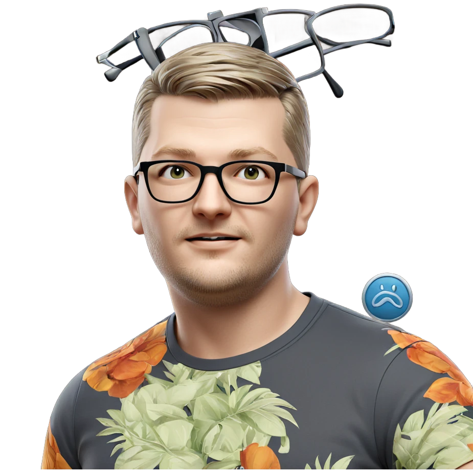 stylish male with glasses emoji