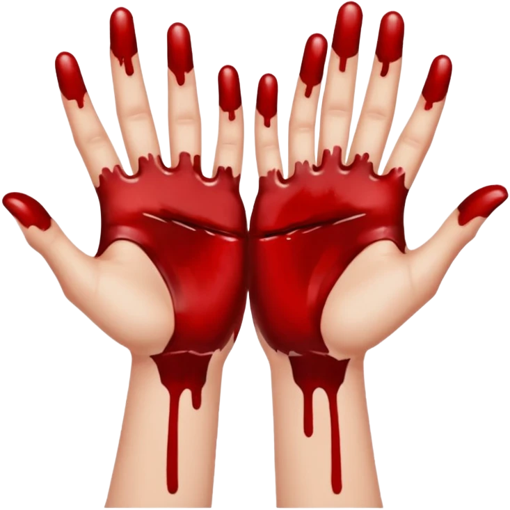 Bloody hands  emoji
