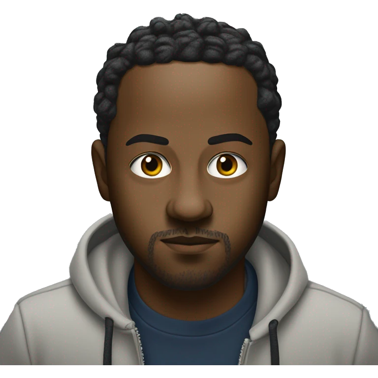 Iconic-style Candid Likeness "Not Like Us" Kendrick Lamar:

A thoughtful figure in understated clothing, intense eyes, and calm demeanor. Known for his reflective energy and profound depth, bringing a quiet intensity to the spotlight. emoji