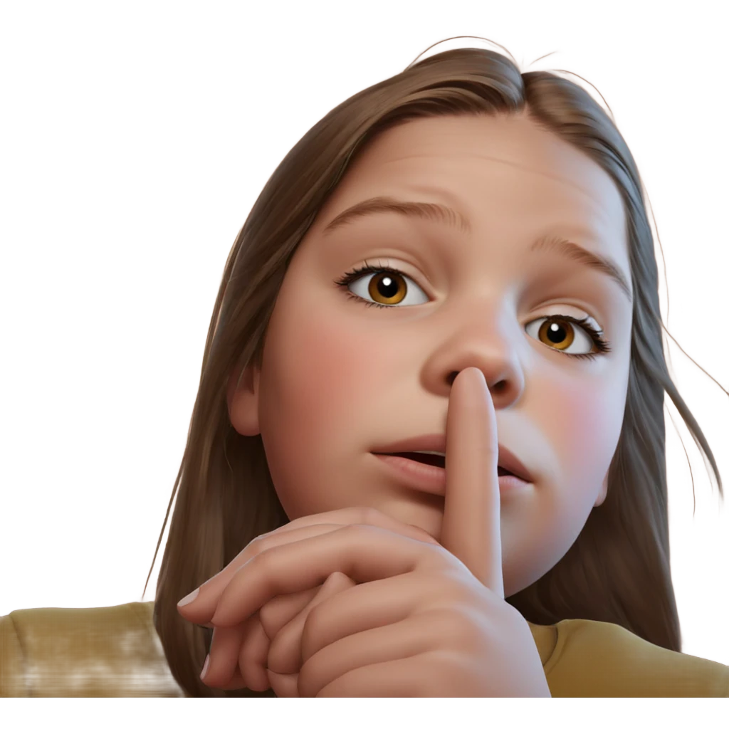 portrait of girl with brown hair emoji