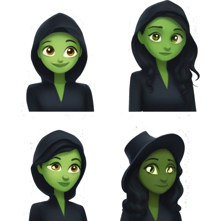 Elphaba and gahlinda hug wicked  emoji