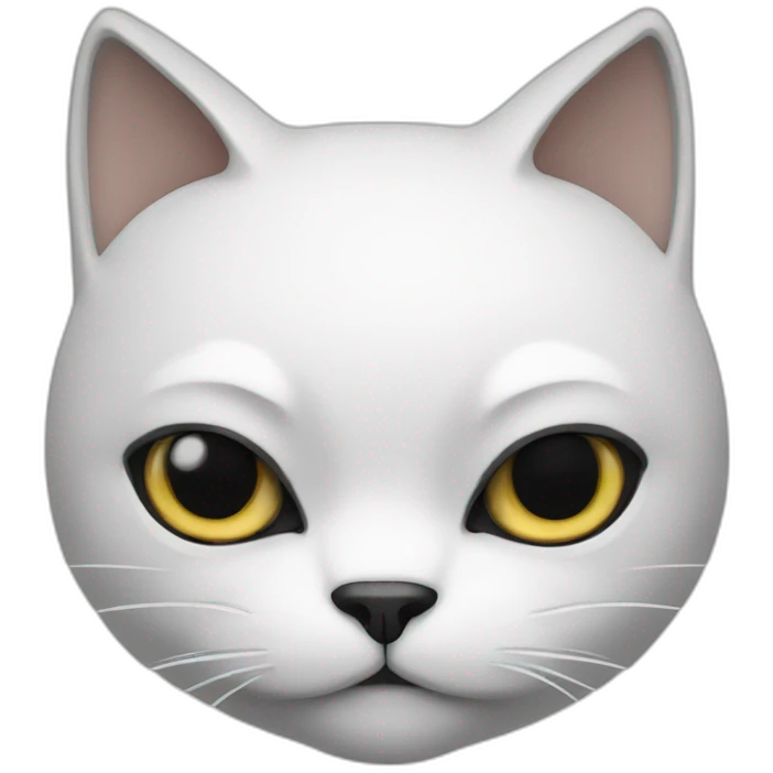 white cat bandit emoji