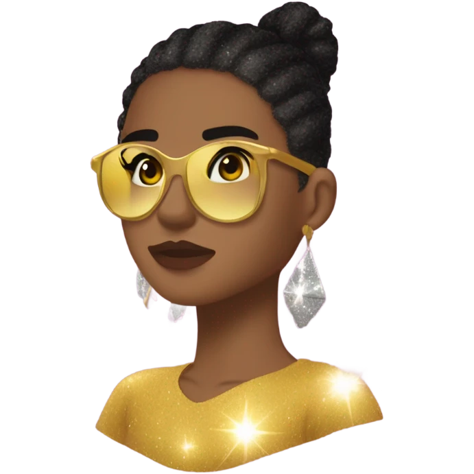 Create a y2k inspired glittery OMG  emoji