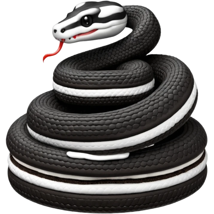 Snake wrapped around an Oreo cookie  emoji