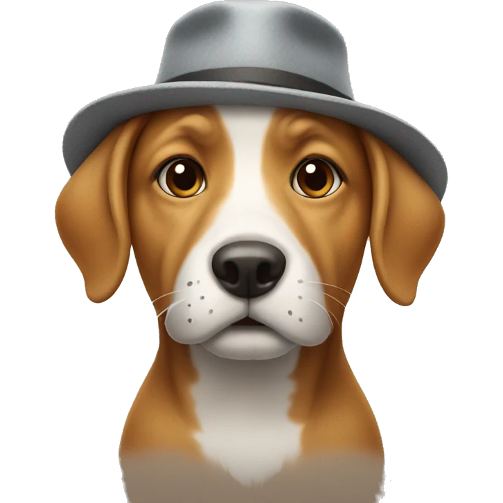 Dog wearing a hat emoji