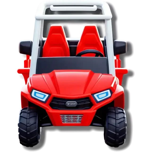 red ride on toy UTV for kids with no roof emoji