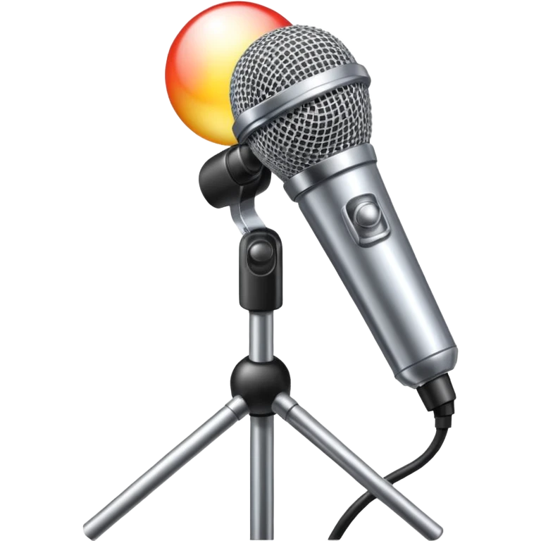 stage spotlight shining on a microphone emoji