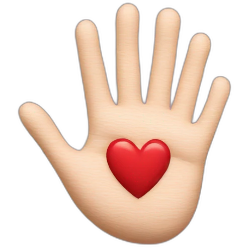 Coeur main emoji