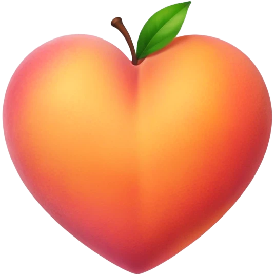 Heart shaped peach emoji