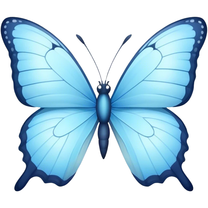 Pastel blue butterfly  emoji