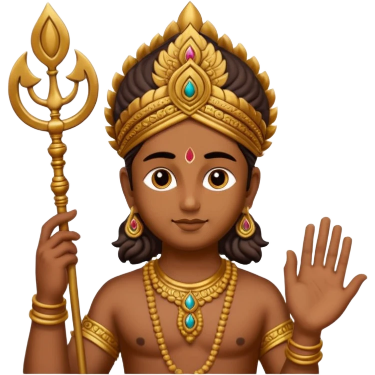 MURUGAN WITH IS VEL AND MAYIL emoji