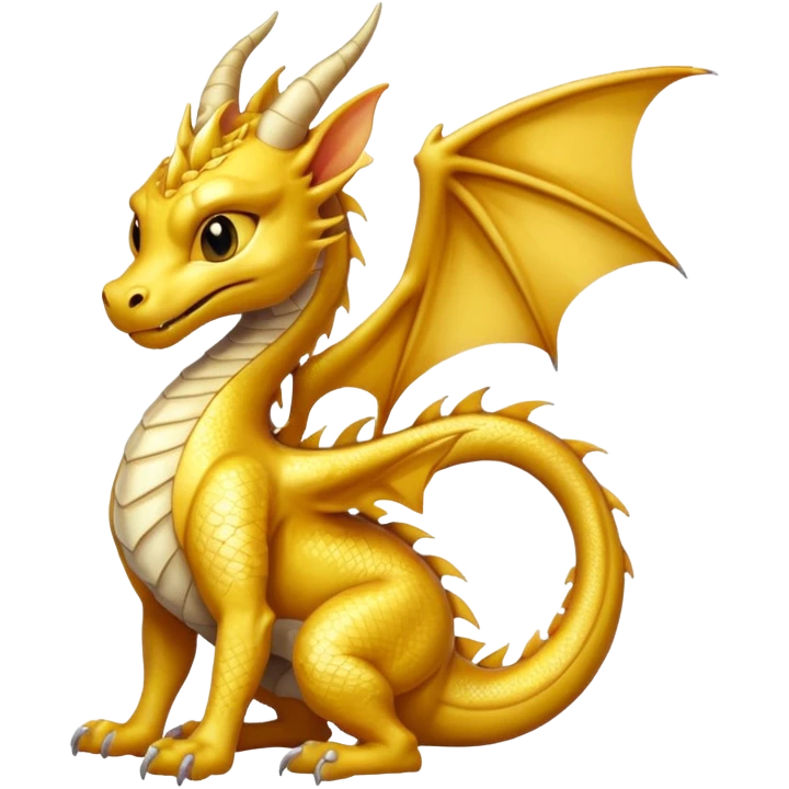 Gold dragon with Siam emoji