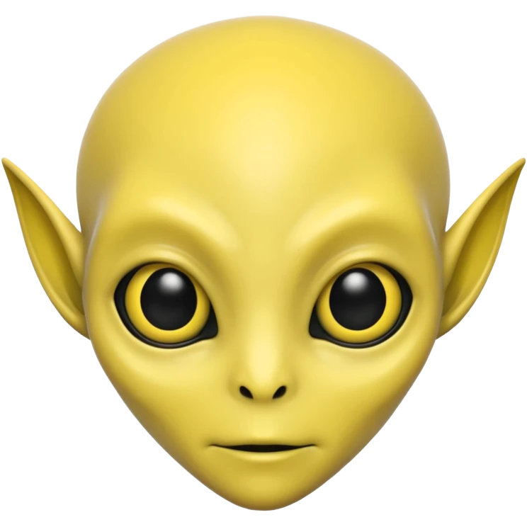 alien with yellow skin, Half body. emoji