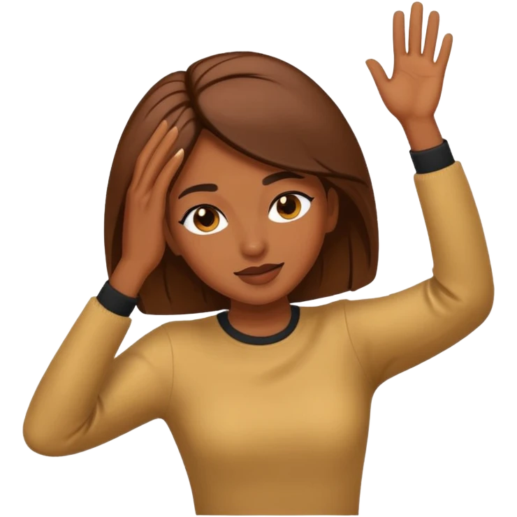 woman dabbing emoji