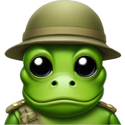 Frog soldier  emoji