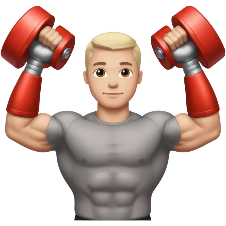 팔이 철 색깔, 깡통인 이미지 그려줘 근데 알통이 있는 emoji