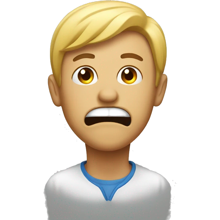 guy drooling with snot running from his nose  emoji
