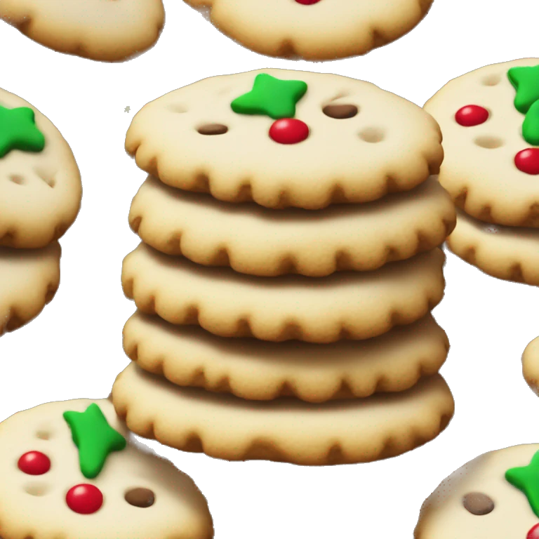 3 Stacked Christmas Themed Cookies emoji