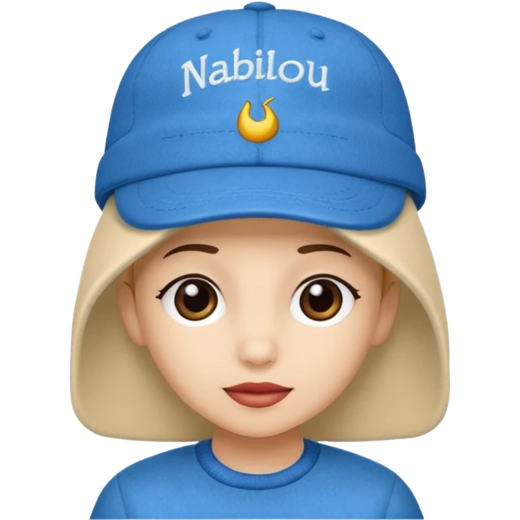 Un chapeau avec écrit nabilou emoji