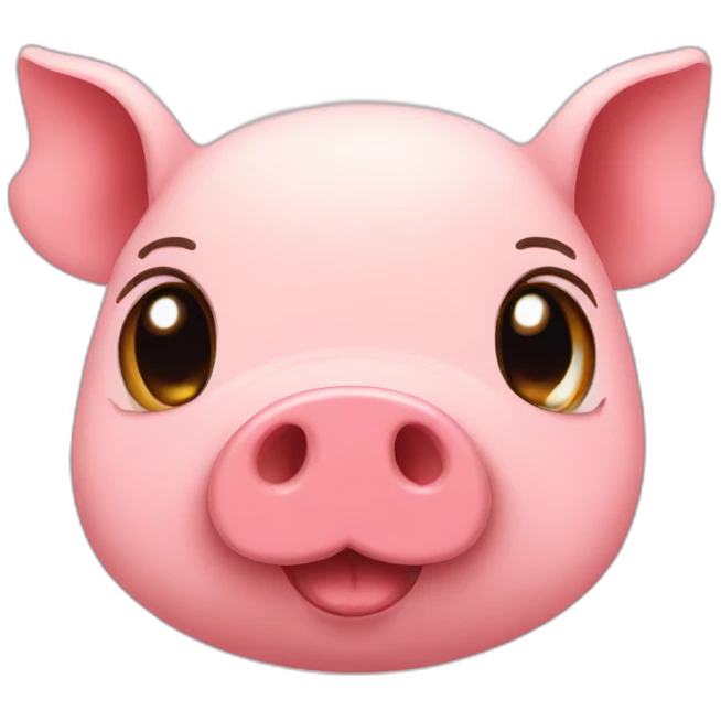 Cute pig in love with a beard emoji