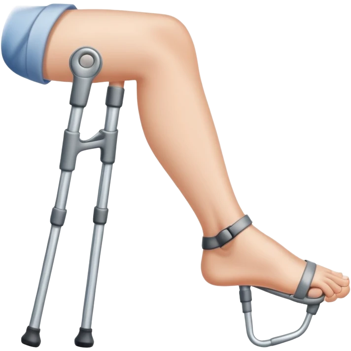 A toe with crutches emoji