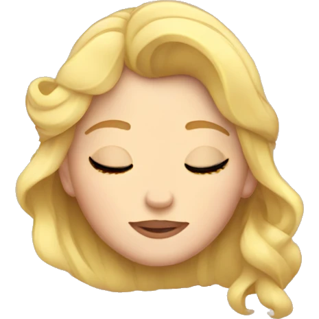 Sleeping beauty blond emoji