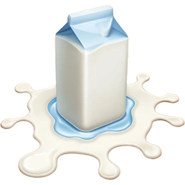 fallen over glass of milk spill on floor emoji