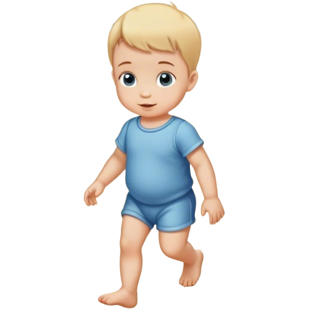 inner child baby footsteps on sand emoji