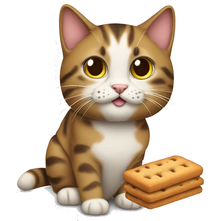 cat with a bisquit emoji