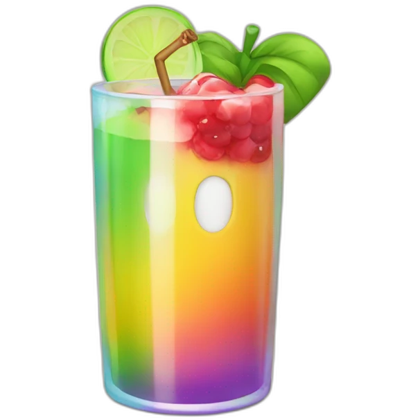 rainbow + juice emoji