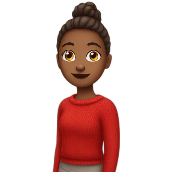 Girl in red sweater emoji
