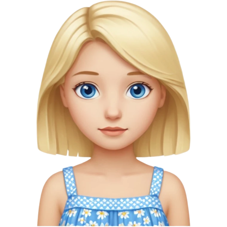 blonde hair blue eyes girl summer emoji