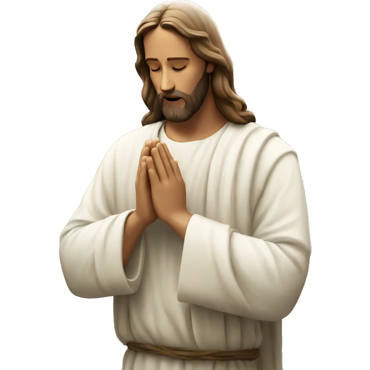Jesus praying emoji