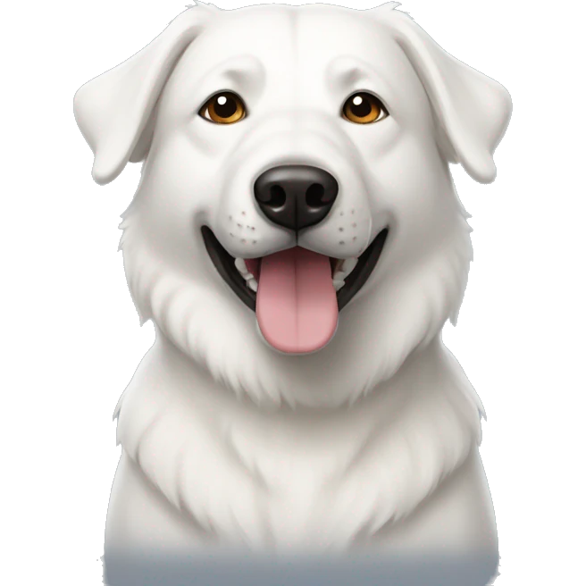 White Central Asian Shepherd Dog emoji