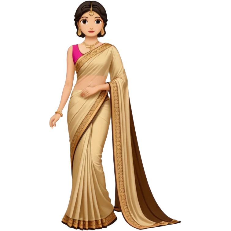 sleeveless saree without the girl emoji