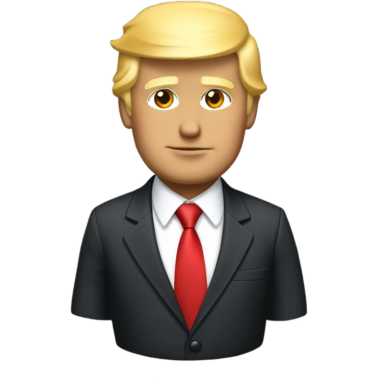 Donald Trump in formal attire emoji