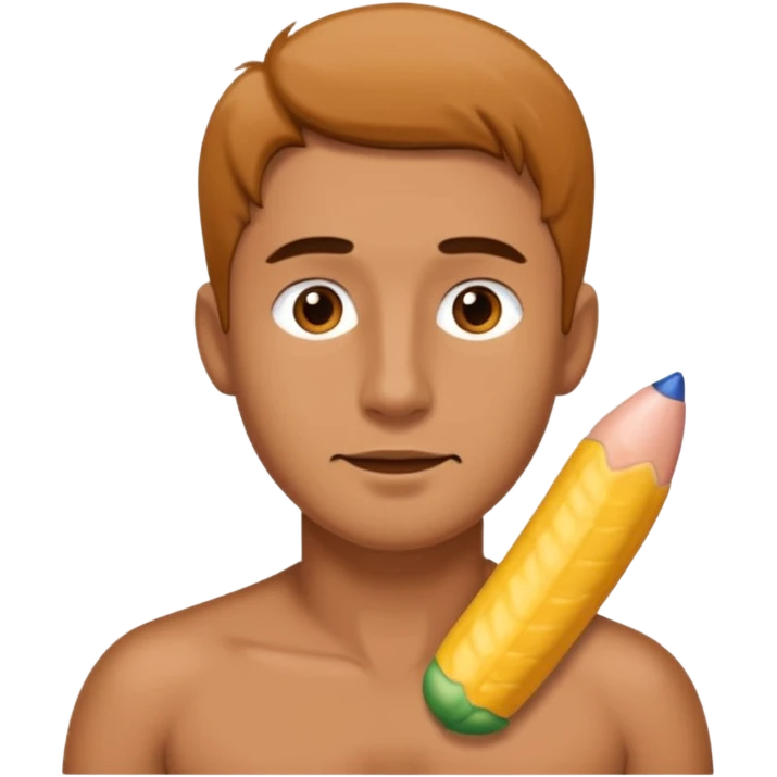 Guy gooning and edging with his dick emoji