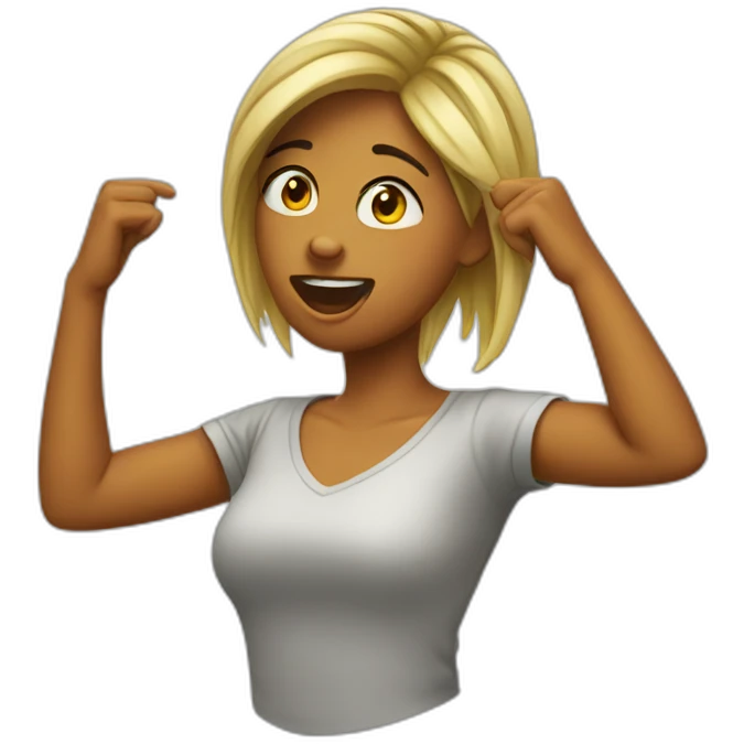 Dab fille emoji