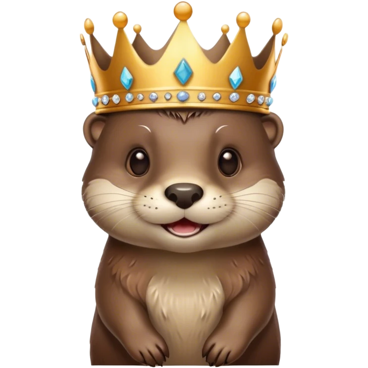 Otter with crown emoji