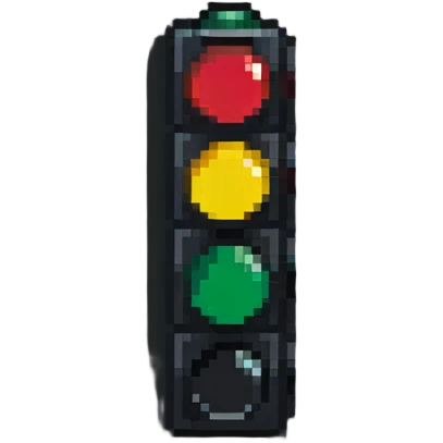 tiny simple traffic light icon, modern colors, minimal details, small size emoji