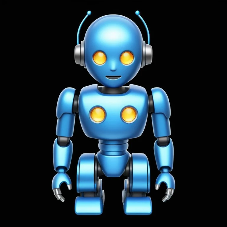 programming code bot (black background) emoji