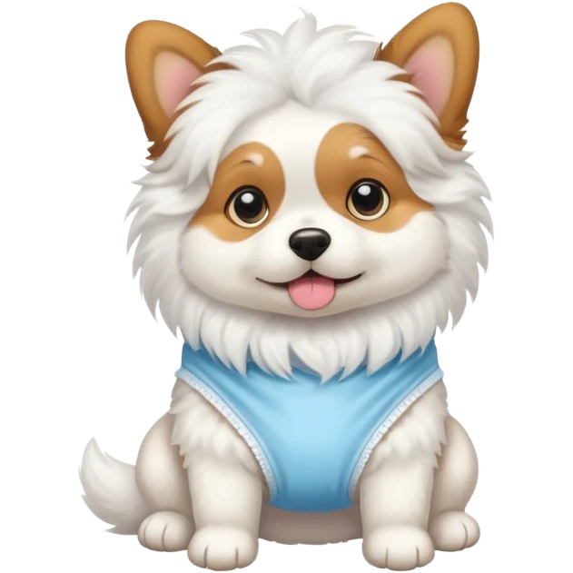 dog wearing a diaper emoji