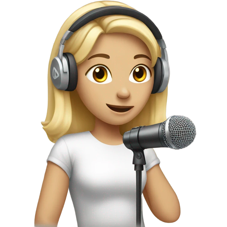 Blonde podcast girl emoji
