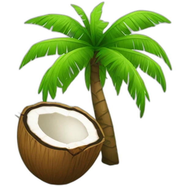 coconut tree with cocos emoji