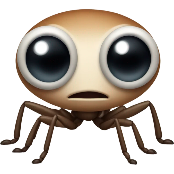 small ant with big cartoonish eyes emoji
