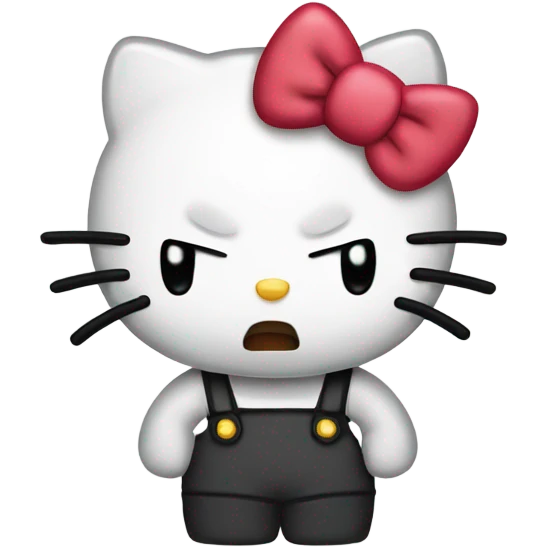 Angry hello kitty emoji